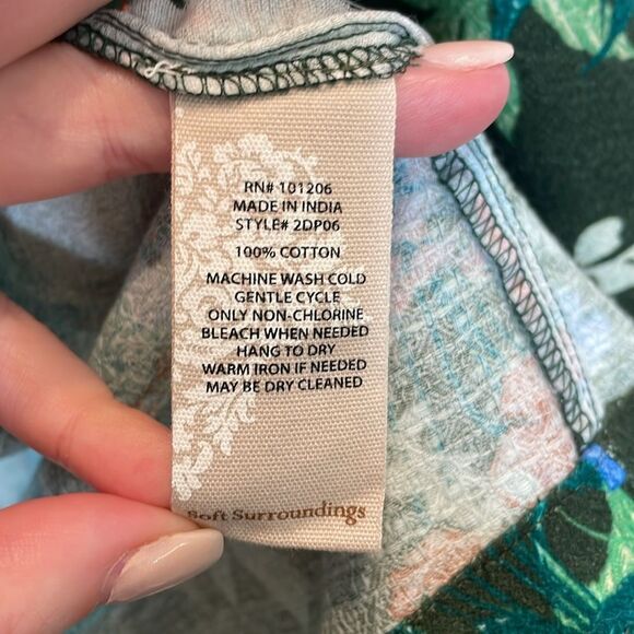 Soft Surroundings Cottage Garden Topper Open Front Cardigan Size Small - Picture 6 of 8